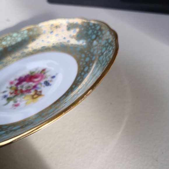 Rare Signed Hammersley Bone China Teal Footed Tea Cup and Saucer - Picture 7 of 8